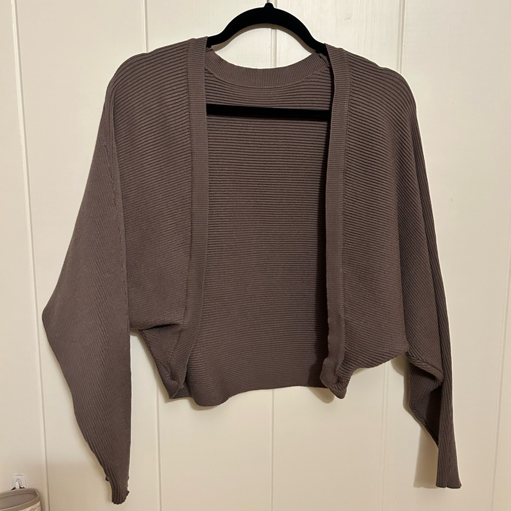 Ribbed shrug sweater
